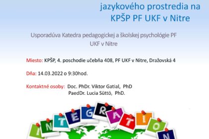 Workshop – Cesta k integrácii zahraničných študentov do slovenského jazykového prostredia na KPŠP PF UKF v Nitre