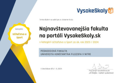 PF UKF najnavštevovanejšia na portáli VysokeSkoly.sk