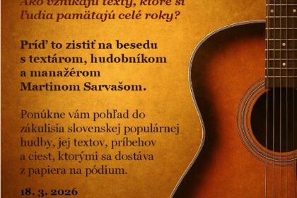 Umelecká kaviareň otvára jarnú sezónu: Pozývame vás na cestu svetom rockovej poézie