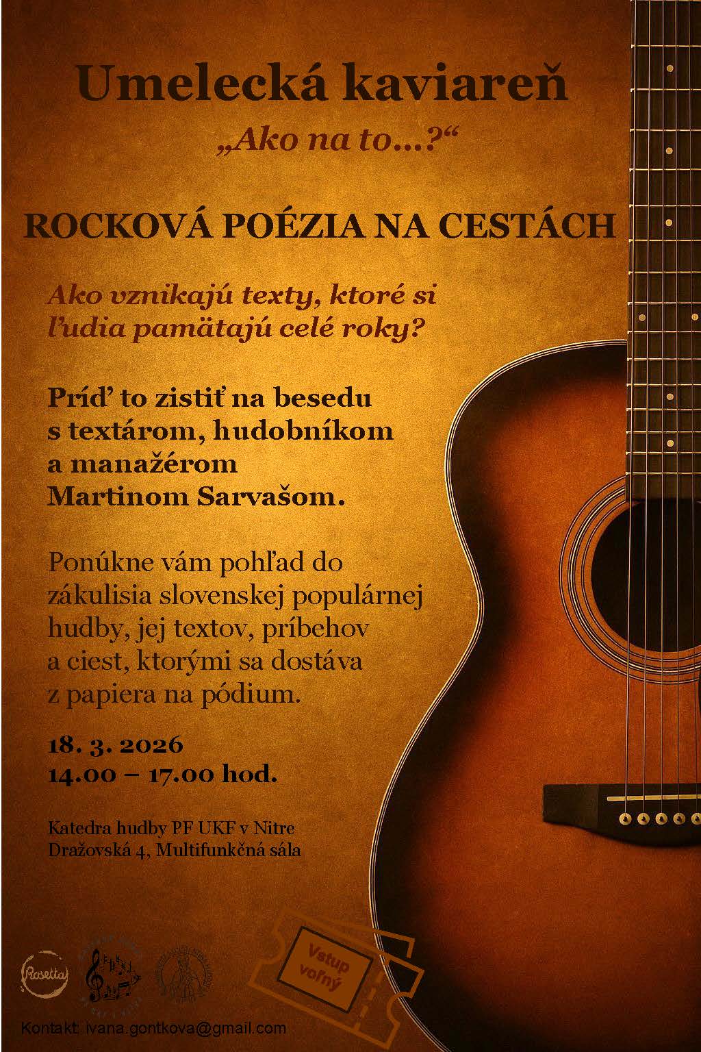 Umelecká kaviareň otvára jarnú sezónu: Pozývame vás na cestu svetom rockovej poézie