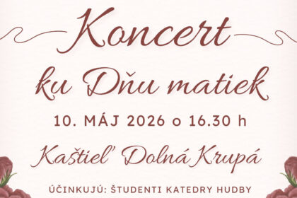 Pozvánka na koncert pri príležitosti Dňa matiek